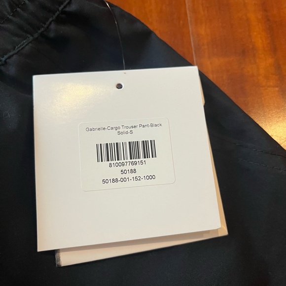 MOTT50 Gabrielle Cargo Trouser Pant Black Solid Utility Lightweight New NWT Sz S - Picture 3 of 12
